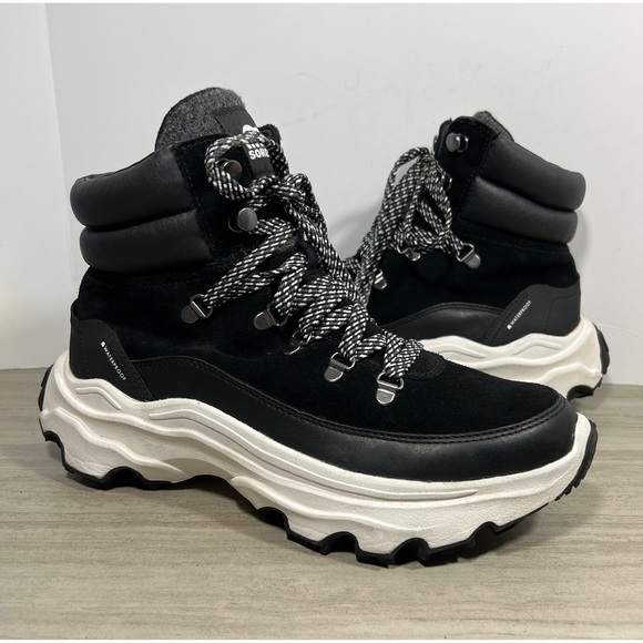 Sorel Kinetic RNEGD Conquest Sneaker Boots Leather High Top Lace Up Booties - Picture 3 of 10